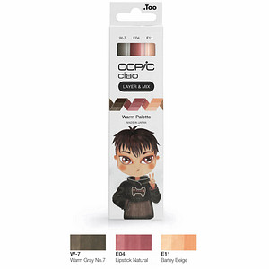 4013695266824 - COPIC Ciao Warm Palette Layoutmarker-Set farbsortiert 10 + 60 mm 4013695266824 COPIC 3 Stück