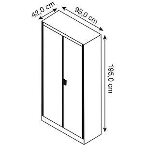 4250633301852 - Stahlschrank 790058A0 lichtgrau 950 x 420 x 1950 cm 4250633301852 mauser 4250633301852 - Stahlschrank 790058A0 lichtgrau 950 x 420 x 1950 cm 4250633301852 mauser