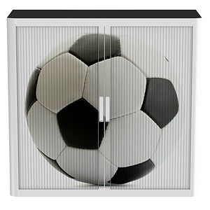 3660141941470 - Aktenschrank easy Office 8177ST Kunststoff Stahl abschließbar 2 OH 110 x 104 x 415 cm keine Fachböden schwarz weiß (Bal 36