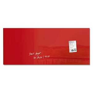 SIGEL Glas-Magnettafel artverum®  130,0 x 55,0 cm rot