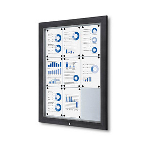 Showdown Displays Schaukasten Premium SCT9xA4PHC7016JS, 9xA4, anthrazit, Metall, magnetisch 8596052161711 Showdown Displays