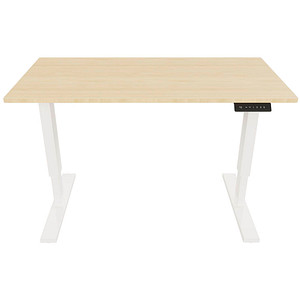 5020073990218 - E-StarterTech elektrisch höhenverstellbarer Schreibtisch ahorn rechteckig T-Fuß-Gestell weiß 1200 x 600 cm 5020073990218 Bisl