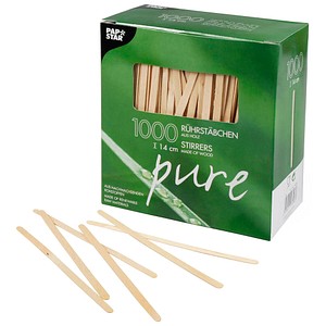 PAPSTAR Einweg-Rührstäbchen pure, Holz, 1.000 St.