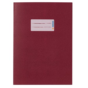 HERMA Heftumschlag glatt weinrot Papier DIN A5