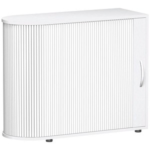 geramöbel Flex Rollladenschrank weiß, silber 1 Fachboden 100,0 x 40,0 x 83,0 cm