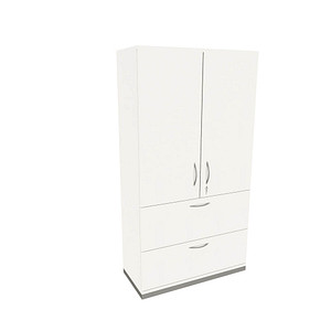 4260429769858 - fm Aktenschrank Sidney 4260429769858 weiß 2 Fachböden 1000 x 442 x 1869 cm