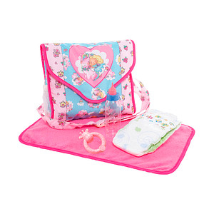 4001949009785 - Puppen-Wickeltasche EINHORN EMIL & FEE EMMA mit Zubehör in hellblau rosa