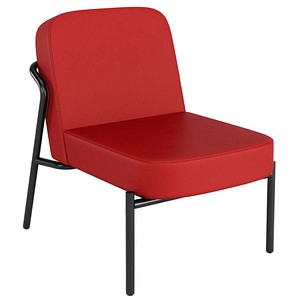 meet powered by Paperflow Sessel MEDSO S Rund rot schwarz Kunstleder 3660141964059 meet powered by Paperflow