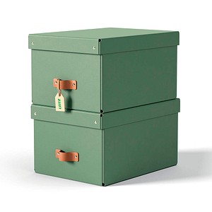 2 LEITZ Puro Aufbewahrungsboxen 17,0 l grün 27,0 x 37,0 x 20,0 cm