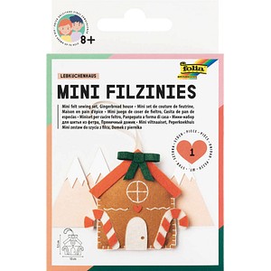 4001868109740 - Mini Filz-Nähset Filzinies 19-teilig Lebkuchenhaus