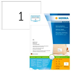 HERMA Etiketten 8690 weiß 148,5 x 205,0 mm, 400 Blatt