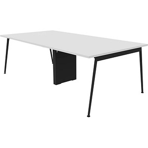 8059519730153 - Konferenztisch X3 X3LT112+X3LT12A BA R 75cm (H) 240cmx120cm (BxT) rechteckig weiß   dunkelgrau 8059519730153 Quadrifoglio