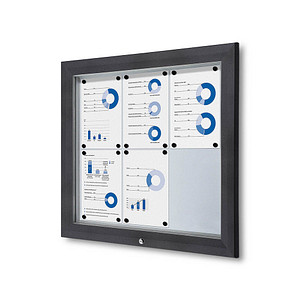 Showdown Displays Schaukasten Premium SCT6xA4PHC7016JS, 6xA4, anthrazit, Metall, magnetisch 8596052163111 Showdown Displays
