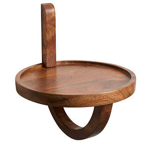 4251757712654 - Wandregal 30x33x30 cm Massivholz Nachttisch Wand Hängeregal Regal Rund