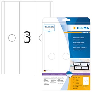 75 HERMA Hängeordneretiketten 5167 weiß