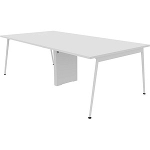 8059519730115 - Konferenztisch X3 X3LT112+X3LT12A BA I 75cm (H) 240cmx120cm (BxT) rechteckig weiß   Weiß 8059519730115 Quadrifoglio