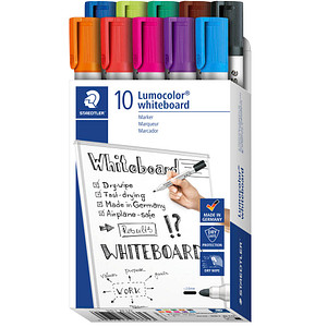 STAEDTLER Whiteboard-Marker farbsortiert 2,0 mm, 10 St.