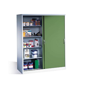 CP Metallschrank 2169-00 S10098 lichtgrau, rededagrün 160,0 x 60,0 x 195,0 cm, aufgebaut, 1 St.