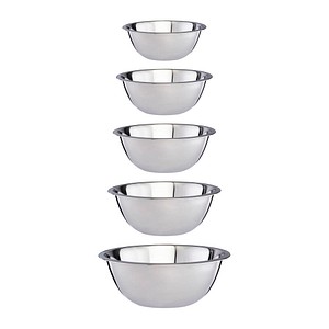 4052025247393 - Relaxdays Rührschüssel Set 5-teilig Edelstahl Schüsselset zum Backen und Servieren stapelbar Salatschüssel silber 4052025247393 - Relaxdays Rührschüssel Set 5-teilig Edelstahl Schüsselset zum Backen und Servieren stapelbar Salatschüssel silber