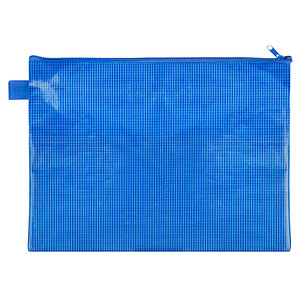 VELOFLEX Reißverschlussbeutel DIN A4 blau 0,26 mm, 1 St.