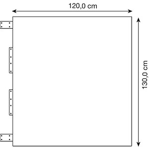4032062314760 - HAMMERBACHER Verbindungsplatte KT12S ahorn chrom rechteckig 1200 x 1300 x 740 cm