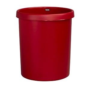 4012086051216 - helit Papierkorb aus Polyethylen Volumen 45 l VE 2 Stk HxØ 480 x 390 mm rot