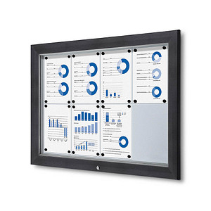 8596052163128 - Showdown Displays Schaukasten Premium für Außen - 8x DIN A4 - Grau 8596052163128 - Showdown Displays Schaukasten Premium für Außen - 8x DIN A4 - Grau