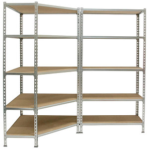 Simonrack Schwerlastregal MADERCLICK CORNER 5 8425437135323 silber 180,0 x 40,0 x 180,0 cm