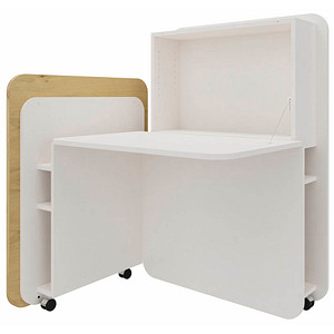 4260743069207 - Sekretär FLATup 4260743069207 126cm (H) 107x415-91cm (BxT) rechteckig weiß   diamantweiß 4260743069207 fm