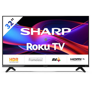 5905683270717 - SHARP 32GD2225E – 32 Zoll Fernseher Smart TV (81 cm) Roku TV– HDR10 Dreifach-Tuner DVB-T2 C S2 3x HDMI USB WLAN