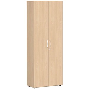 Geramöbel Akten-/Garderobenschrank Flex S-386128BB, Holz abschließbar, 2 OH, 80 x 216 x 42 cm, buche 4038933481869 Geramöbel