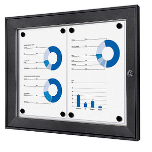 Showdown Displays Schaukasten SCS2xA4C7016JS, 2xA4, anthrazit, magnetisch 8596052163609 Showdown Displays