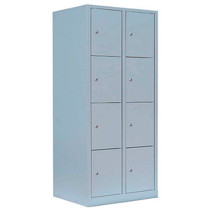 4061815519381 - Schließfachschrank lichtgrau 523420 8 Schließfächer 800 x 500 x 1800 cm 4061815519381 LÜLLMANN