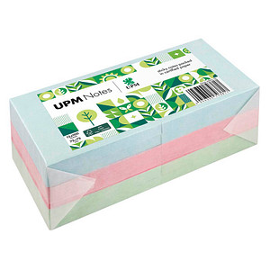 UPM Raflatac Haftnotizen 5654-20PG-12, pastell, 75x75mm, blau/pink/grün, quadratisch 4044355793817 UPM Raflatac 12 Stück