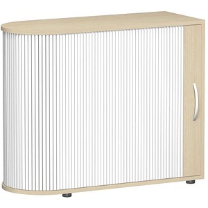 geramöbel Flex Rollladenschrank ahorn, silber 1 Fachboden 100,0 x 40,0 x 83,0 cm