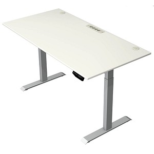4044917451223 - Move 1 plus elektrisch höhenverstellbarer Schreibtisch weiß rechteckig T-Fuß-Gestell grau 1600 x 800 cm 4044917451223 Kerkman