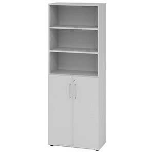 HAMMERBACHER Regalschrank 968T3, V968T3/5/5/BS lichtgrau 80,0 x 42,0 x 215,6 cm, 1 St.