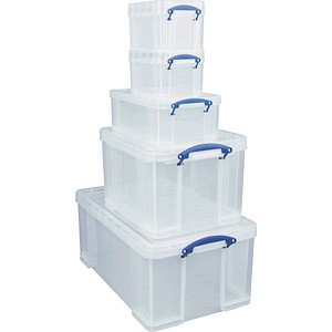 Really Useful Box Aufbewahrungsboxen-Set transparent