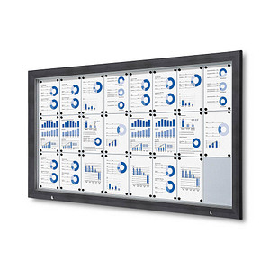 8596052163173 - Schaukasten Premium grau 24x DIN A4 8596052163173 Showdown Displays