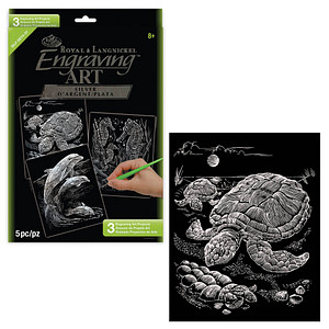 4016490820185 - Kratzbild 3x Meerestiere silber 4016490820185 PRACHT Creatives