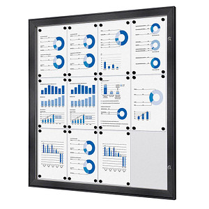 Showdown Displays Schaukasten SCS12xA4C7016JS, 12xA4, anthrazit, magnetisch 8596052163593 Showdown Displays