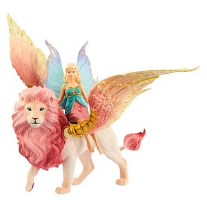 4059433570617 - Bayala 70714 Elfe auf geflügeltem Löwe Spielfiguren-Set 4059433570617 Schleich