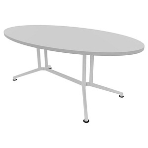 8058265534275 - Konferenztisch X2 X2ITO20 GR I 74cm (H) 200cmx110cm (BxT) oval grau   Weiß 8058265534275 Quadrifoglio 8058265534275 - Konferenztisch X2 X2ITO20 GR I 74cm (H) 200cmx110cm (BxT) oval grau   Weiß 8058265534275 Quadrifoglio