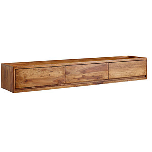 4251757703447 - WOHNLING TV Schrank Hängend 160x25x35 cm Lowboard Holz Massiv Fernsehkommode