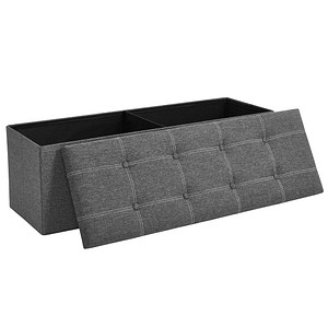 0194343031996 - Songmics - Sitzbank mit Stauraum Sitztruhe Sitzhocker faltbar 110 x 38 x 38 cm Bezug aus Leinenimitat für Schlafzimmer Flur Wohnzimmer