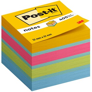 Post-it Haftnotizen 2051-U, Mini, 51x51mm, gelb/blau/pink/grün, quadratisch 4046719532650 Post-it