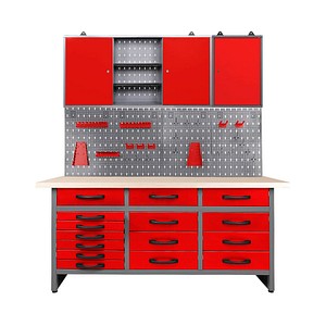 Werkbank-Set grau 160,0 x 60,0 cm