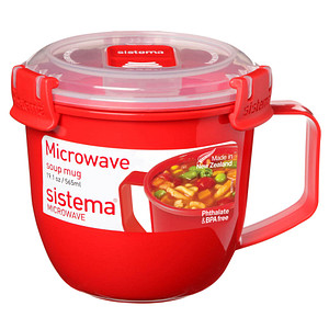 sistema® Mikrowellen-Suppentasse rot 565,0 ml, 1 St.