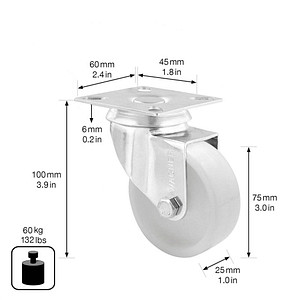 4001073051834 - Apparate-Lenkrolle RO 1675 weiß 4001073051834 WAGNER design yourself 4001073051834 - Apparate-Lenkrolle RO 1675 weiß 4001073051834 WAGNER design yourself