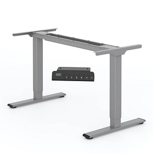FlexiSpot E1 Pro elektrisch höhenverstellbares Schreibtischgestell grau ohne Tischplatte, T-Fuß-Gestell grau 111,6 – 148,6 x 68,0 cm